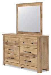 Makidern Twin Panel Storage Bed, Dresser and Mirror - PCB1170B24