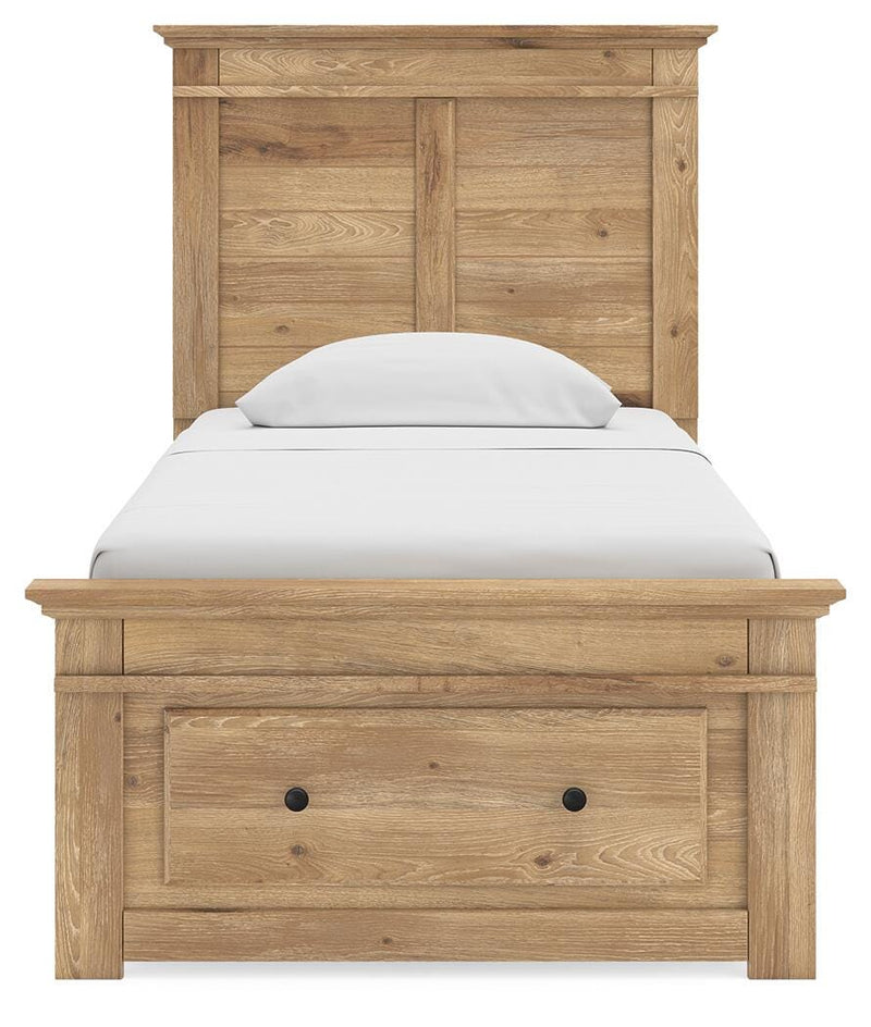 Makidern Twin Panel Storage Bed, Dresser and Mirror - PCB1170B24