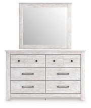 Makidern Whitewash Dresser and Mirror - PCB1171B1
