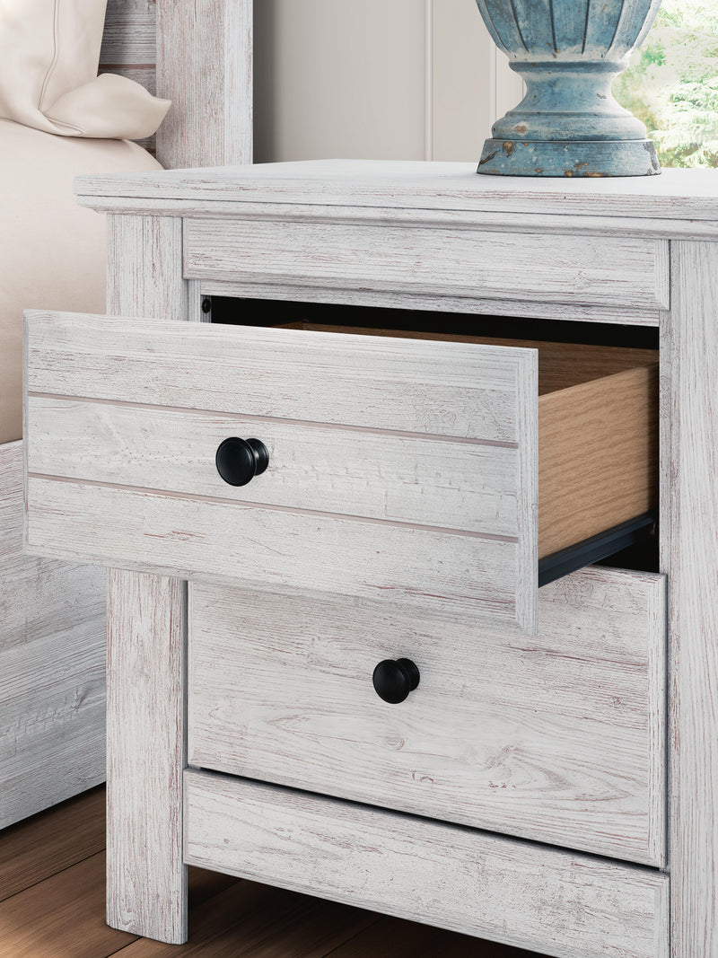 Makidern Whitewash Nightstand - PCB1171-92