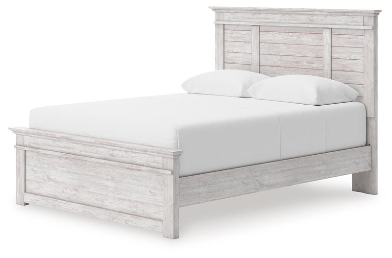 Makidern Whitewash Queen Panel Storage Bed - PCB1171B16