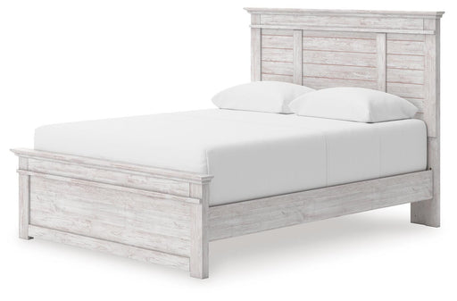 Makidern Whitewash Queen Panel Storage Bed - PCB1171B16
