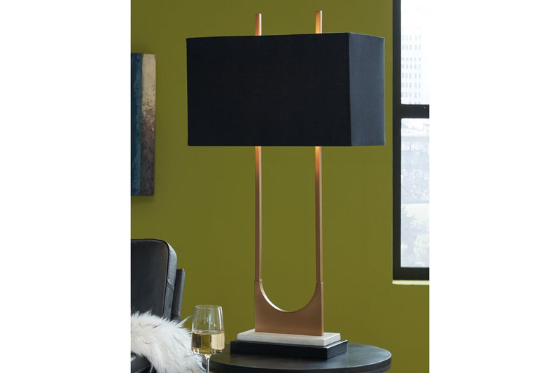 Malana Brass Finish Table Lamp - Lara FurnitureTable Lamp