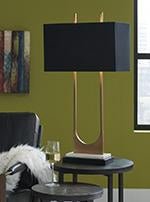 Malana Brass Finish Table Lamp - Lara FurnitureTable Lamp