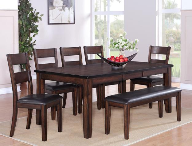 Maldives Dark Brown Extendable Dining Set - Lara FurnitureDining Room Set