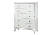 Malibu - 5 Drawers White Chest - B234-C-S