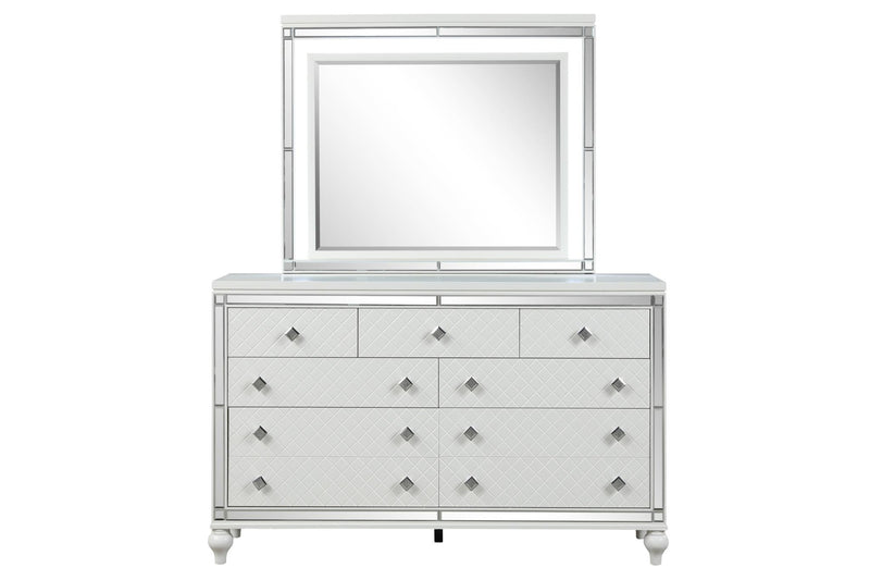Malibu - White Mirror with LED Light - B234-M