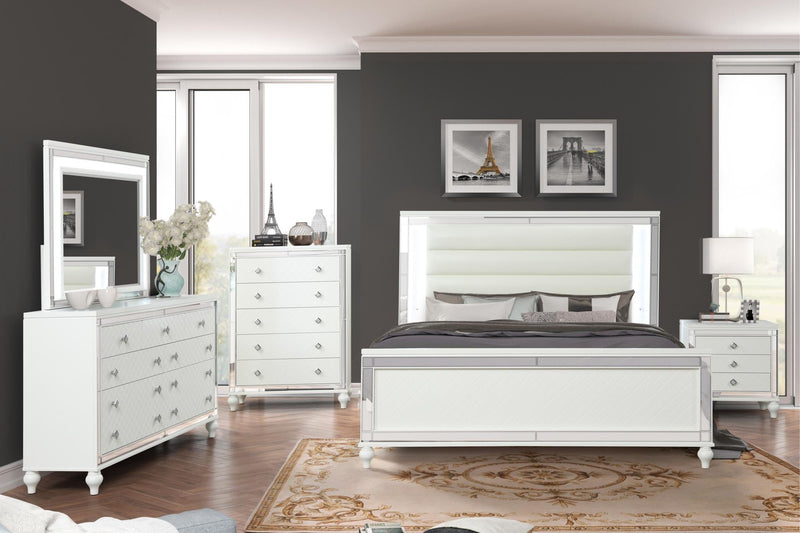 Malibu - White Mirror with LED Light - B234-M