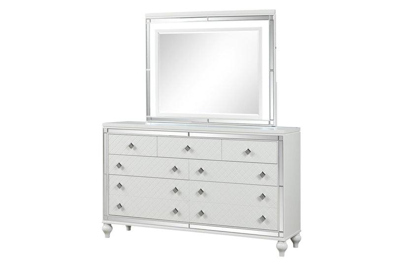 Malibu - White Mirror with LED Light - B234-M