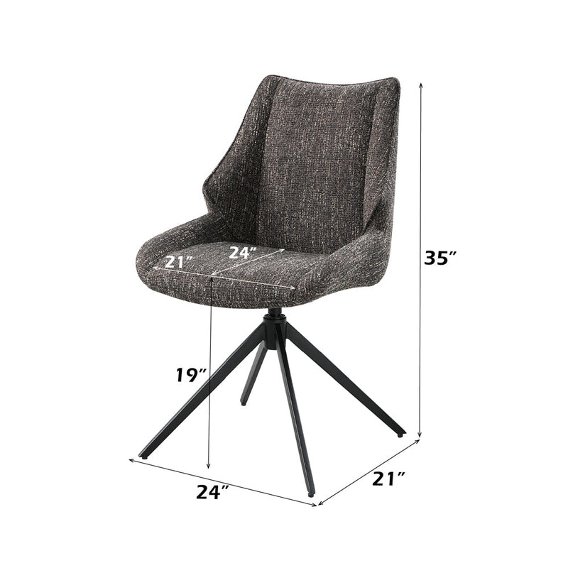 Malika Side Chair w/Swivel (Set-2) - DN03596