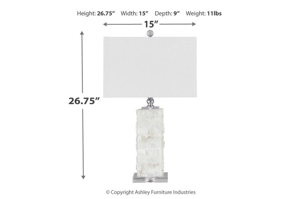 Malise White Table Lamp - Gate FurnitureTable Lamp