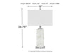 Malise White Table Lamp - Gate FurnitureTable Lamp