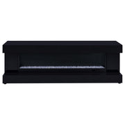Mallory TV Stand Fireplace Console Bluetooth Speaker Black High Gloss - 701803