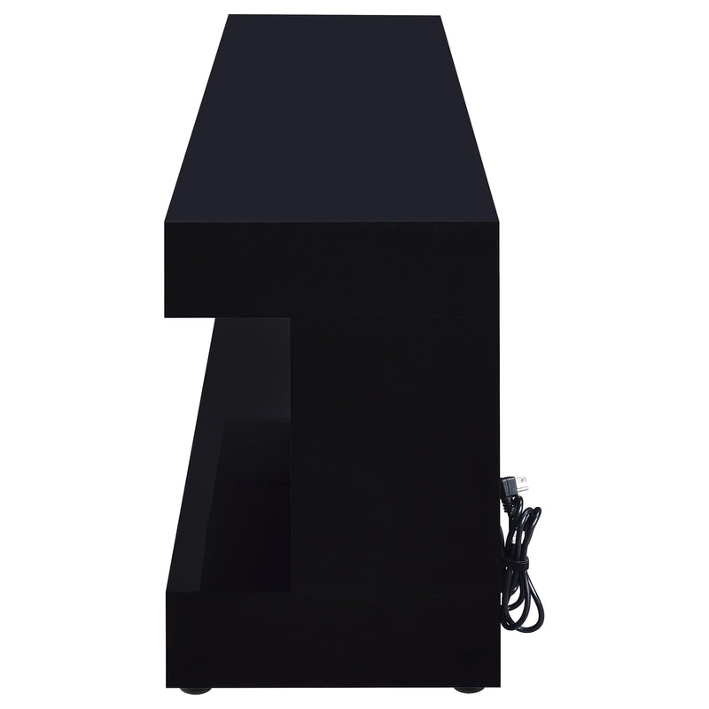 Mallory TV Stand Fireplace Console Bluetooth Speaker Black High Gloss - 701803