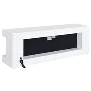 Mallory TV Stand Fireplace Console Bluetooth Speaker White High Gloss - 701813