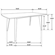 Malone 7-piece Rectangular Dining Table Set Dark Walnut - 105351-S7