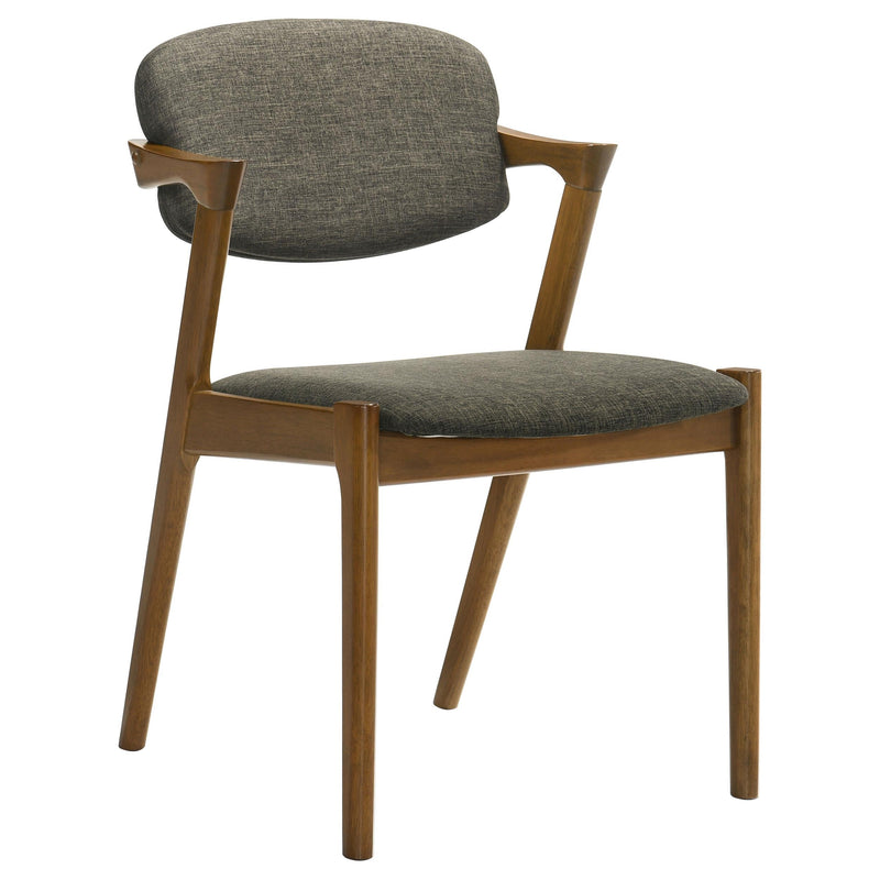 Malone Padded Wood Dining Arm Chair Dark Walnut (Set of 2) - 105352