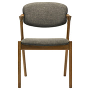 Malone Padded Wood Dining Arm Chair Dark Walnut (Set of 2) - 105352