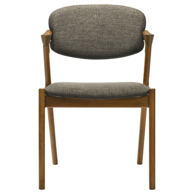 Malone Padded Wood Dining Arm Chair Dark Walnut (Set of 2) - 105352