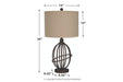 Manasa Dark Brown Table Lamp - L204164 - Lara Furniture