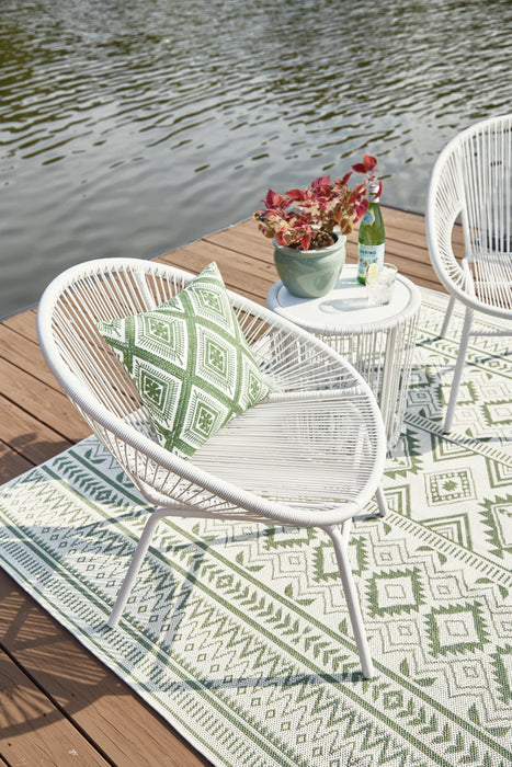 Mandarin Cape Outdoor Table and Chairs (Set of 3) - P312-050 - Lara Furniture