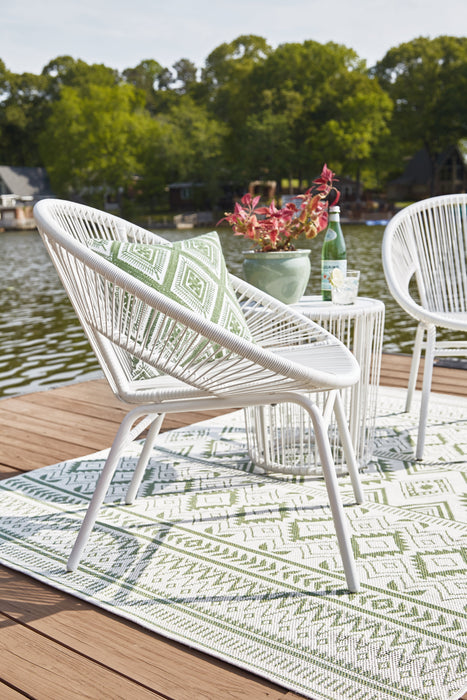 Mandarin Cape Outdoor Table and Chairs (Set of 3) - P312-050 - Lara Furniture