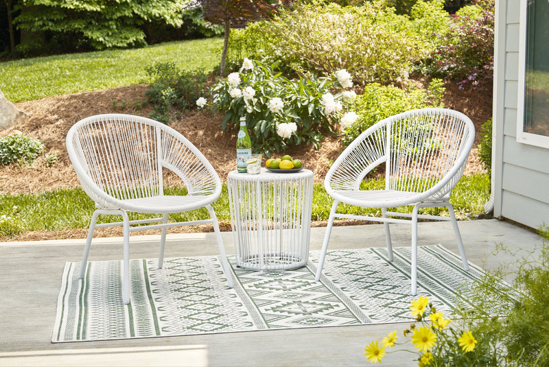 Mandarin Cape Outdoor Table and Chairs (Set of 3) - P312-050 - Lara Furniture