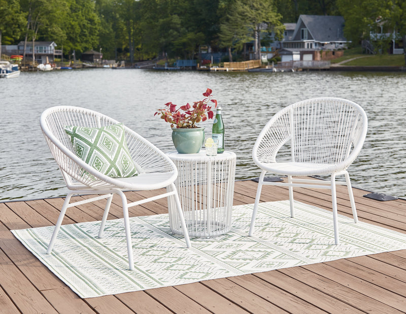 Mandarin Cape Outdoor Table and Chairs (Set of 3) - P312-050 - Lara Furniture