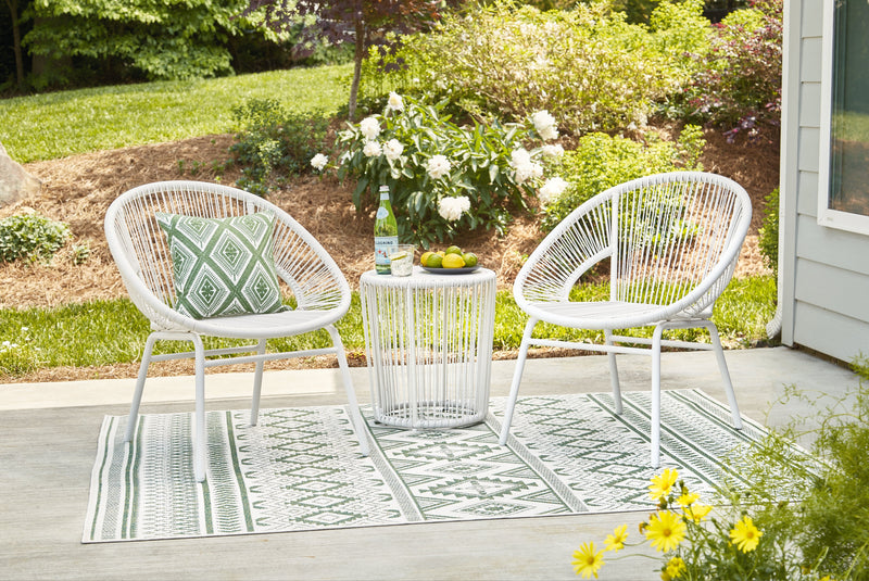 Mandarin Cape Outdoor Table and Chairs (Set of 3) - P312-050 - Lara Furniture