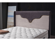 Manolya Storage Bed With Headboard Grey - Queen in Grey - 110-MAN-BBFFUME-150-SB