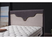 Manolya Storage Bed With Headboard Grey - Queen in Grey - 110-MAN-BBFFUME-150-SB
