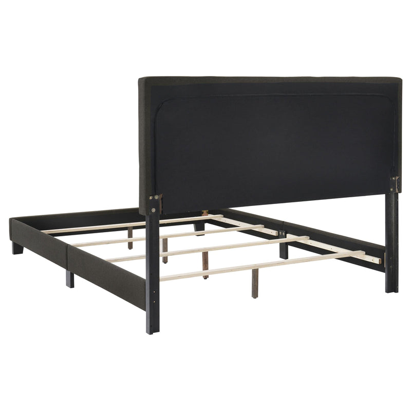 Mapes Upholstered Eastern King Panel Bed Charcoal - 305746KE