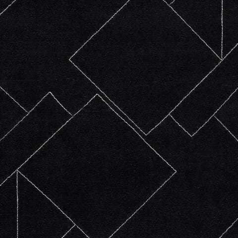 Marav Black/White 5' x 7' Area Rug - R407532