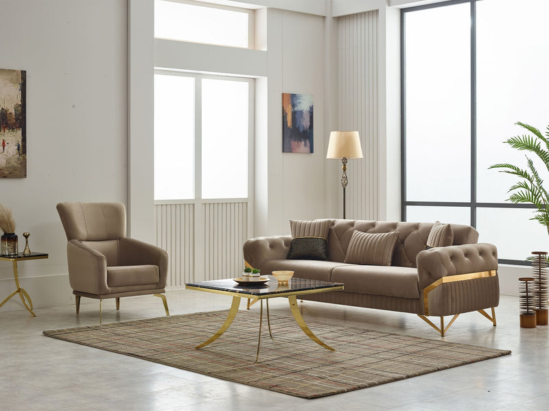 Marbella Chair in Beige - 200-SIM-MAR-VELVET260-B