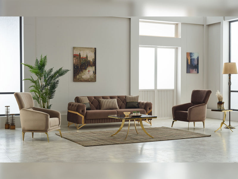 Marbella Convertible Sofa in Beige - 200-SIM-MAR-VELVET260-3