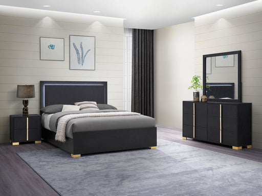 Marceline 4-piece Eastern King Bedroom Set Black - 222831KE-S4