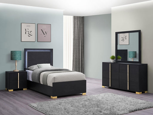 Marceline 4-piece Twin Bedroom Set Black - 222831T-S4