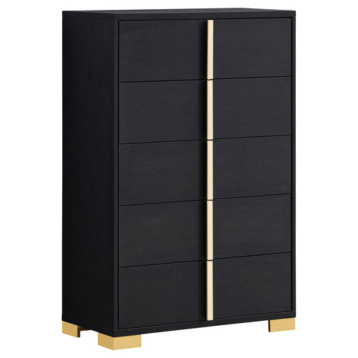 Marceline 5-drawer Bedroom Chest Black - 222835
