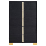 Marceline 5-drawer Bedroom Chest Black - 222835