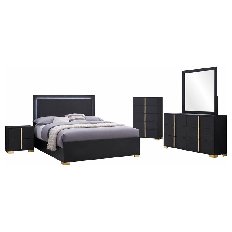 Marceline 5-piece Full Bedroom Set Black - 222831F-S5