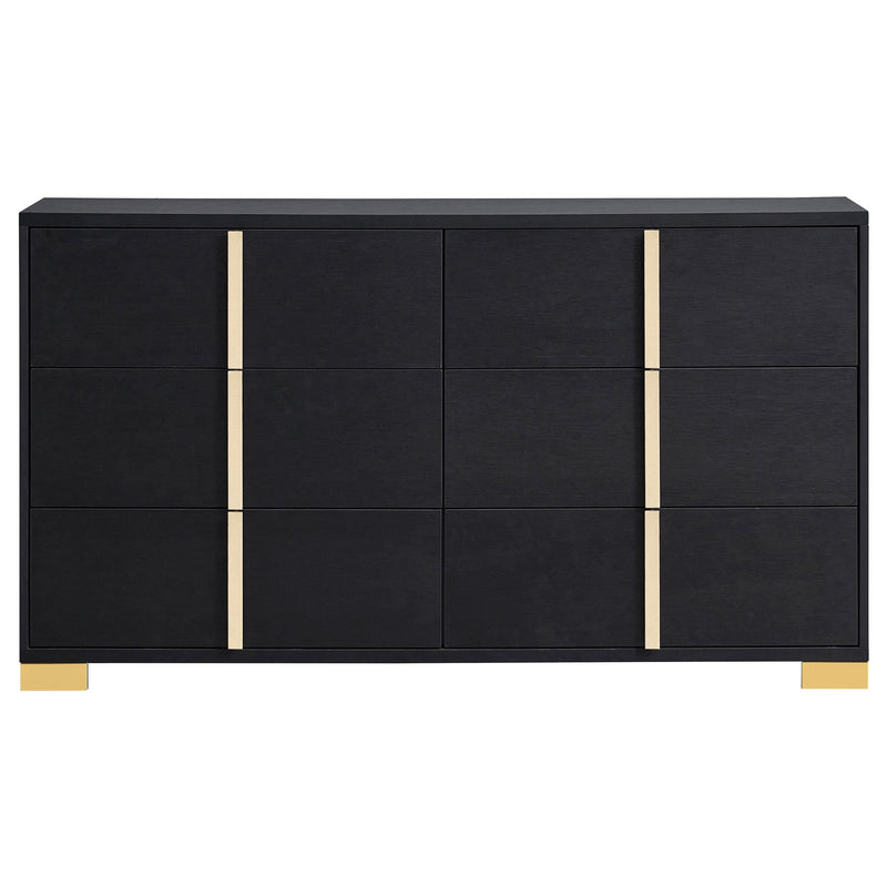 Marceline 6-drawer Dresser Black - 222833
