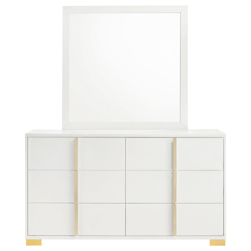 Marceline 6-drawer Dresser with Mirror White - 222933M