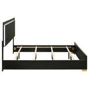 Marceline Wood Eastern King LED Panel Bed Black - 222831KE