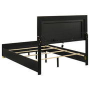 Marceline Wood Full LED Panel Bed Black - 222831F