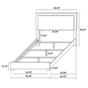 Marceline Wood Queen LED Panel Bed White - 222931Q