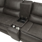 Marcell 5-Piece 3-Seat Power Home Theater Seating with Dual Consoles Grey - 609697PT