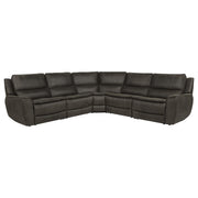 Marcell 5-Piece L-Shaped Modular Power Reclining Sectional Sofa Grey - 609690P