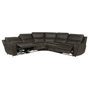 Marcell 5-Piece L-Shaped Modular Power Reclining Sectional Sofa Grey - 609690P