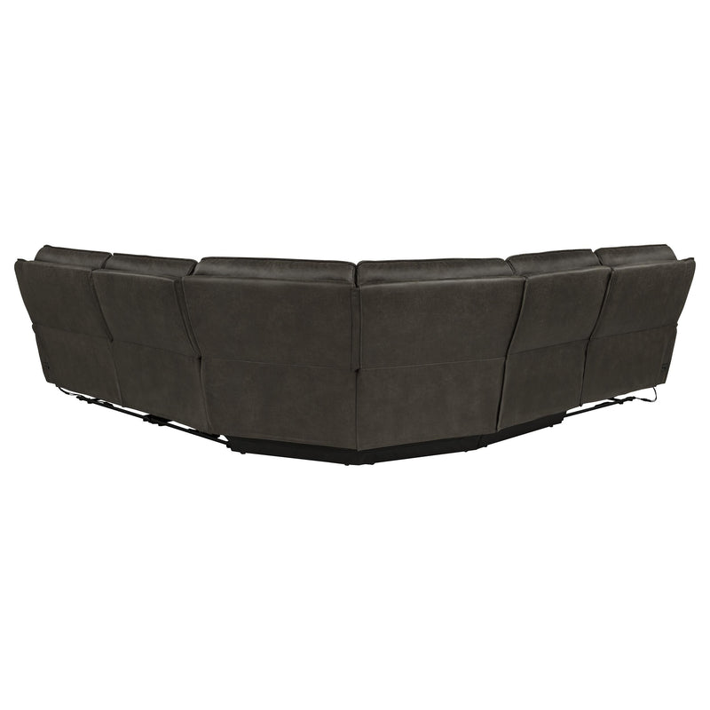 Marcell 5-Piece L-Shaped Modular Power Reclining Sectional Sofa Grey - 609690P