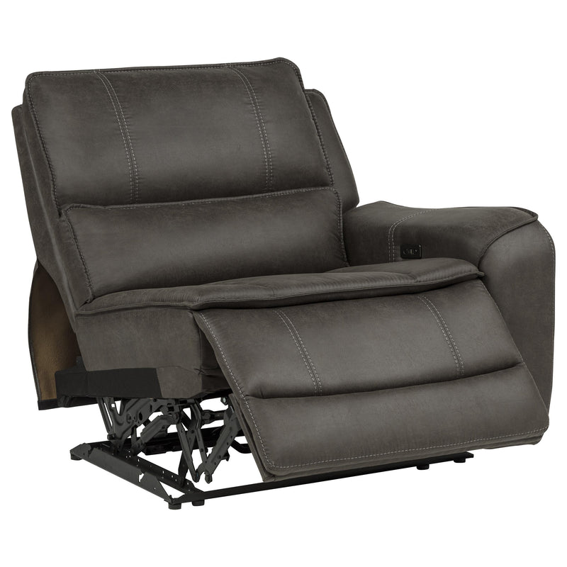 Marcell 6-Piece L-Shaped Power Reclining Sectional with Console Grey - 609690P-SET